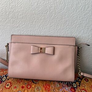 Kate Spade Pink Crossbody Bag • Gold Hardware • Bow Accent